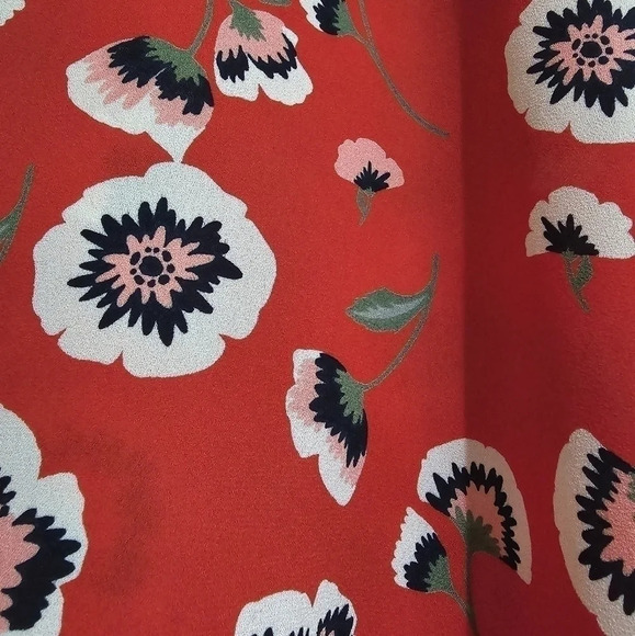 J. CREW Red Floral Button Blouse, S - Picture 11 of 12
